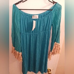 Dress with fringe